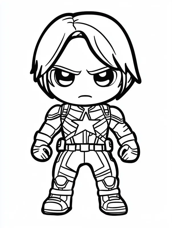 Kawaii Superhero Characters For Coloring