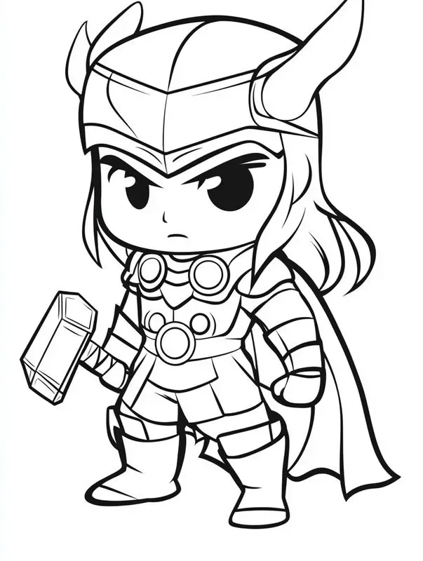 Kawaii Superhero Characters For Coloring