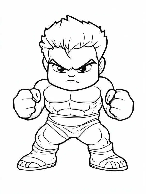 Kawaii Superhero Characters For Coloring