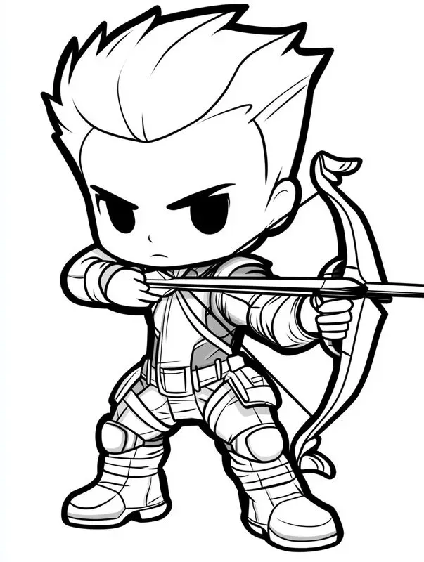 Kawaii Superhero Characters For Coloring