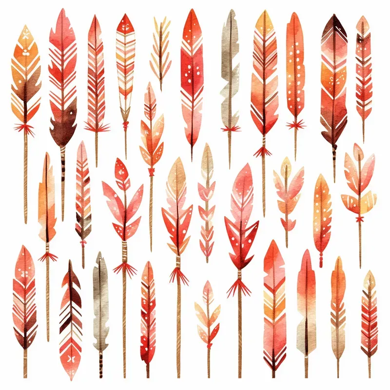 Watercolor Boho Clip Art Illustrations