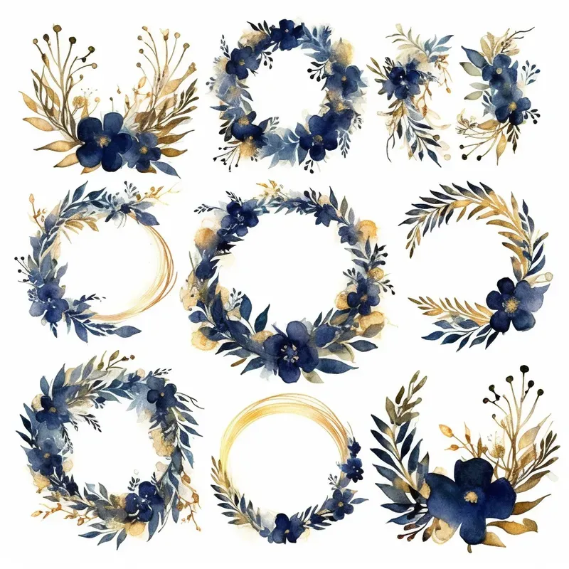 Watercolor Boho Clip Art Illustrations