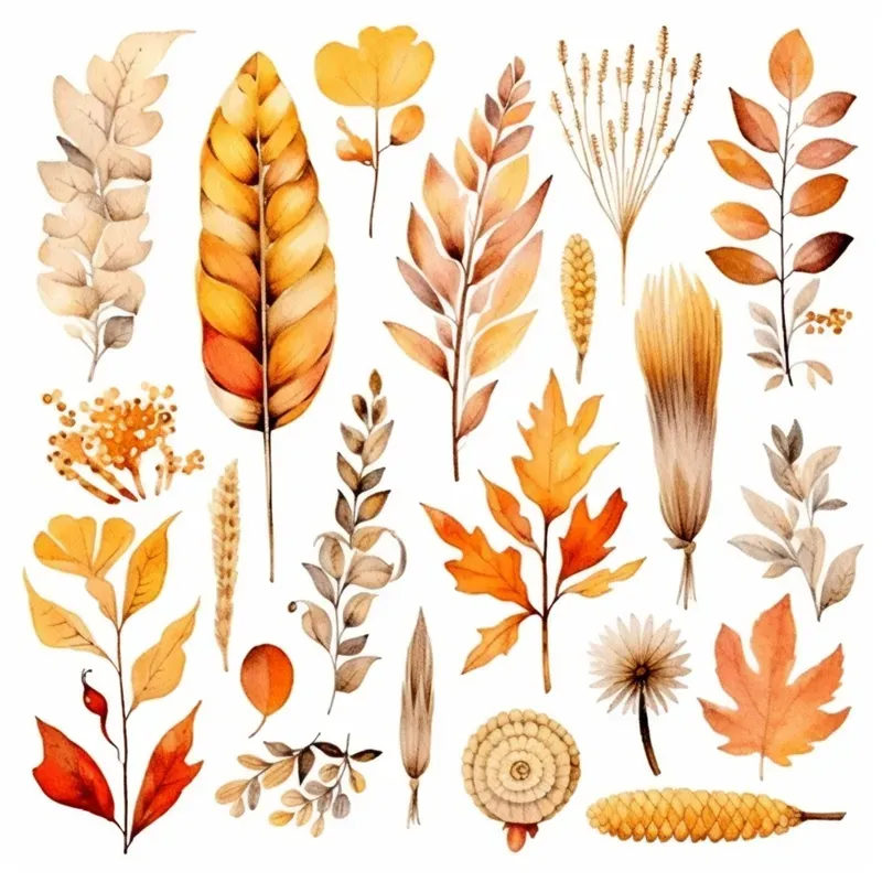 Watercolor Boho Clip Art Illustrations