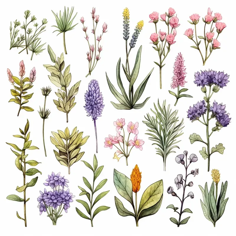 Watercolor Boho Clip Art Illustrations