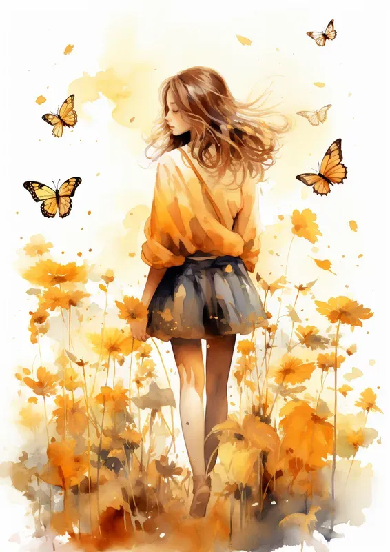 Abstract Art Modern Watercolor Paintings