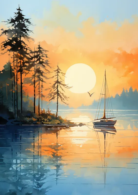 Abstract Art Modern Watercolor Paintings