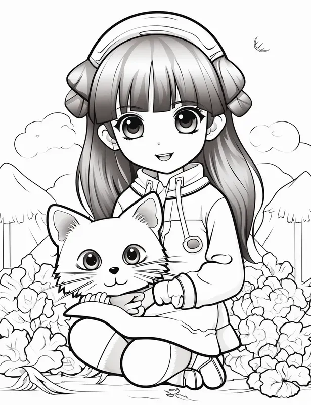 Cute Manga Anime Coloring Book Artworks