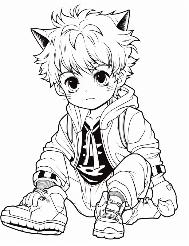 Cute Manga Anime Coloring Book Artworks