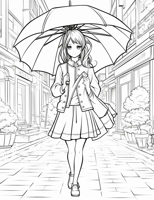 Cute Manga Anime Coloring Book Artworks
