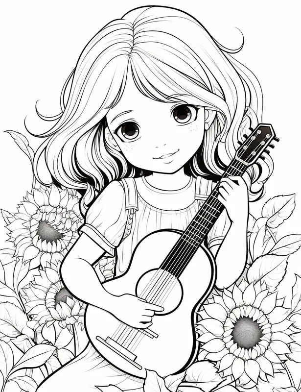 Cute Manga Anime Coloring Book Artworks