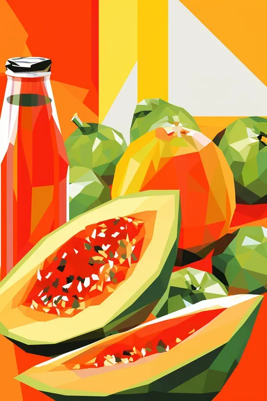 Modern Colorful Fruit And Drinks Posters