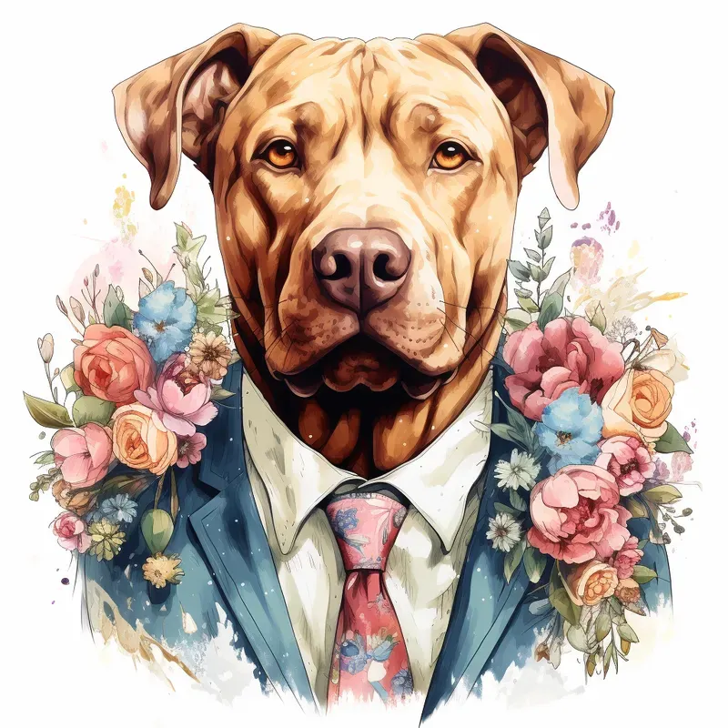 Victorian Animals Watercolor Clip Art