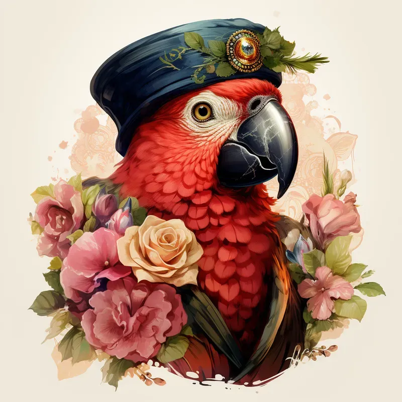Victorian Animals Watercolor Clip Art