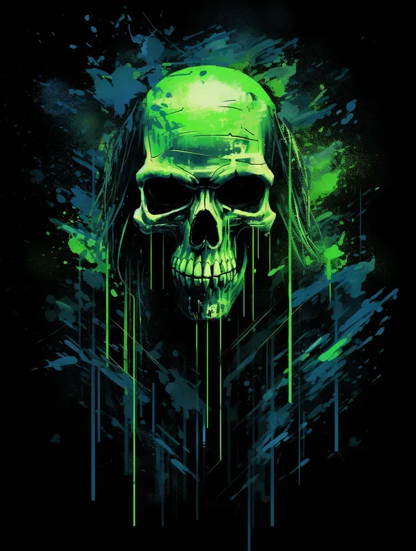 Color Splash Vector Skull Shirt Designs
