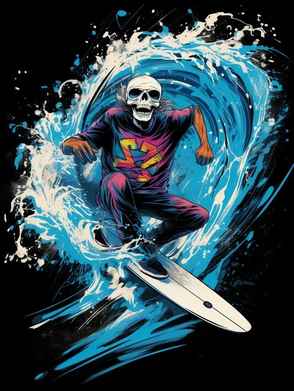 Color Splash Vector Skull Shirt Designs