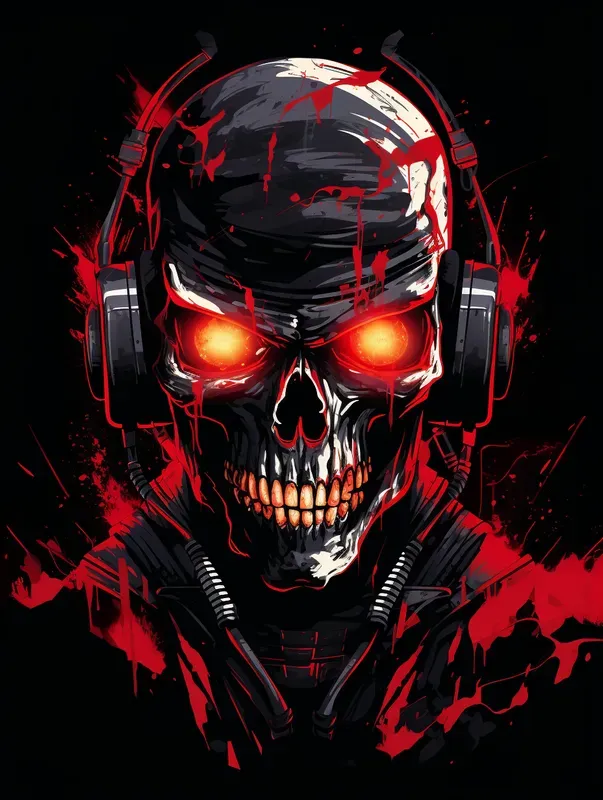 Color Splash Vector Skull Shirt Designs