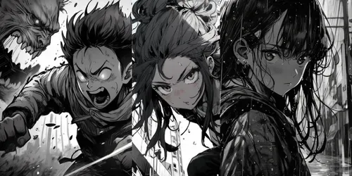 Closeup Shots Anime Manga Comic Pages generated by midjourney