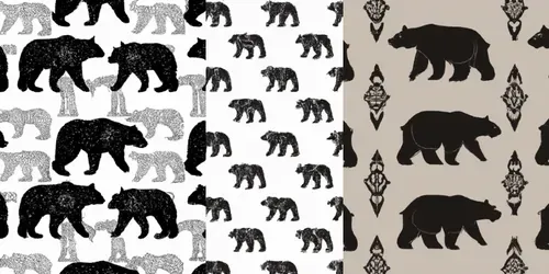 Bear Pattern Wallpaper generated by dalle