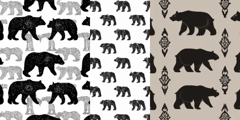 Bear Pattern Wallpaper generated by undefined