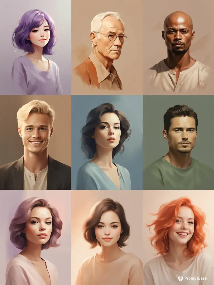 Minimalist Portrait Art Style