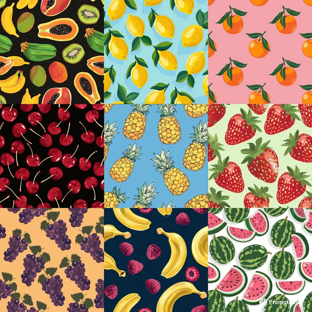 Seamless Fruit Patterns