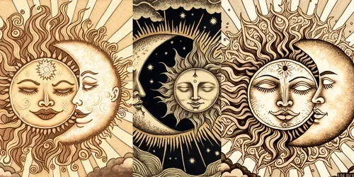 Sun And Moons Illustration Design generated by midjourney