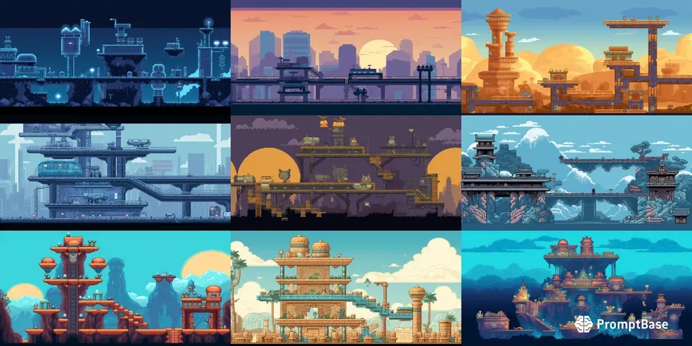 Pixel Playground Retro 16bit Levels