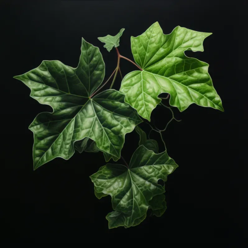 Minimalist Leaves On Plain Backgrounds