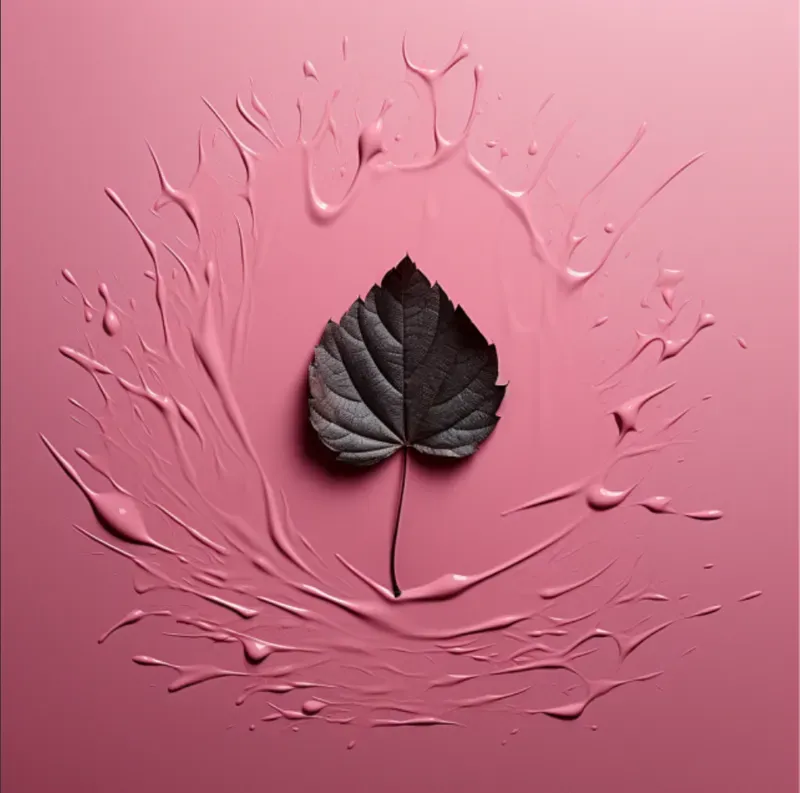 Minimalist Leaves On Plain Backgrounds