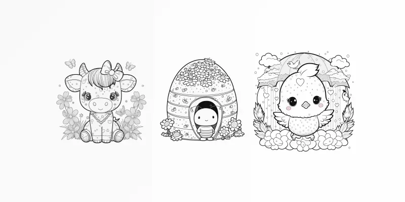 Barnyard Coloring Pages generated by undefined