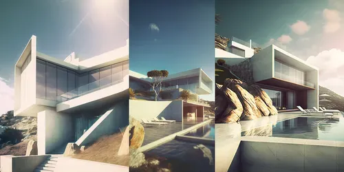 Cliffside Villas generated by midjourney