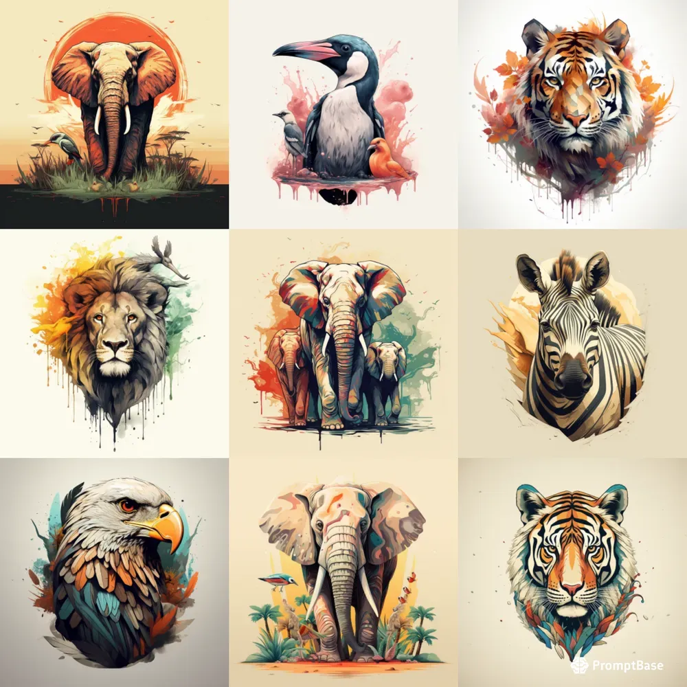 Exotic Animal Illustrations