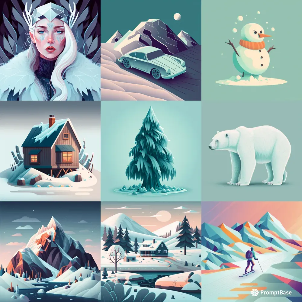Icy Colors Illustrations