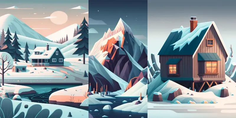 Icy Colors Illustrations generated by undefined