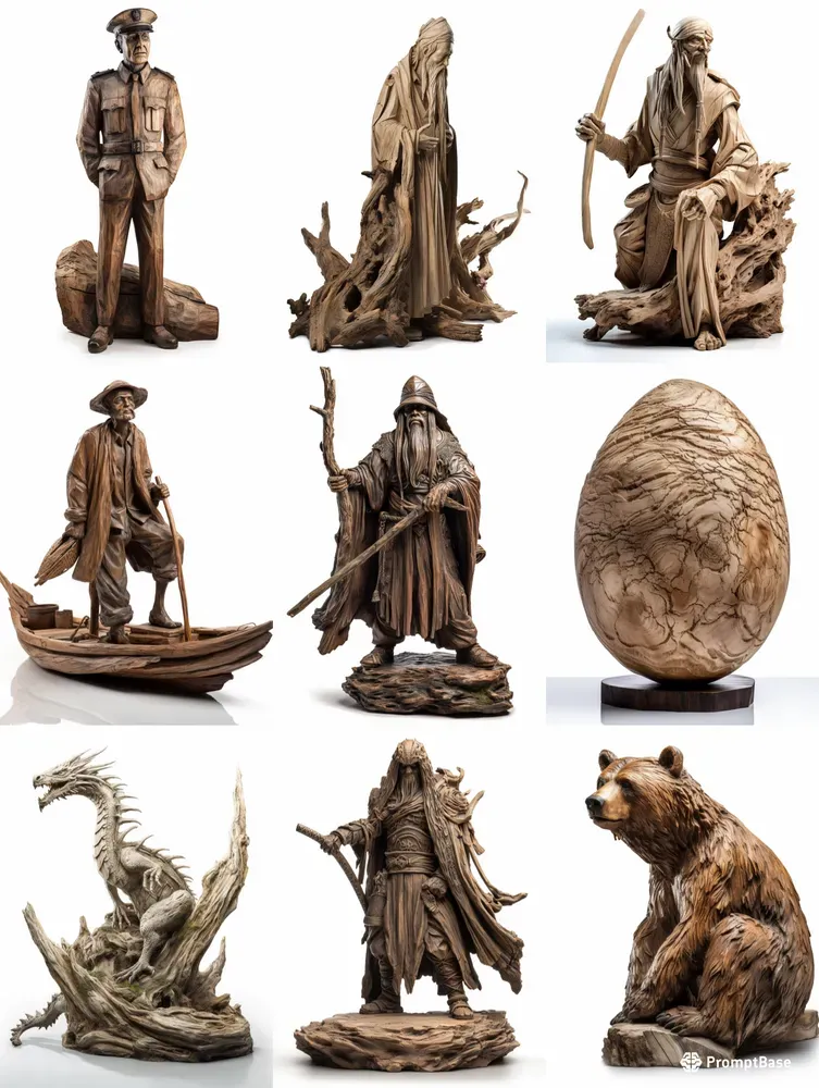 Driftwood Statues