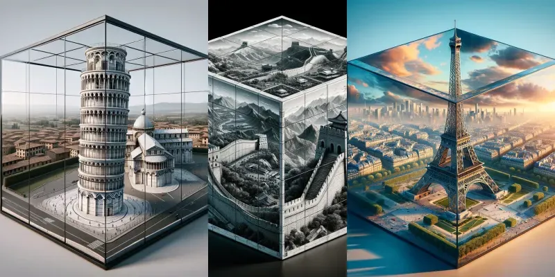 Modern Wonders In 3D Cubes generated by undefined
