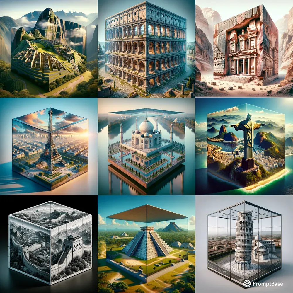 Modern Wonders In 3D Cubes
