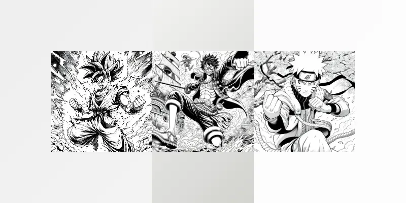 Dynamic Anime Coloring Pages generated by undefined
