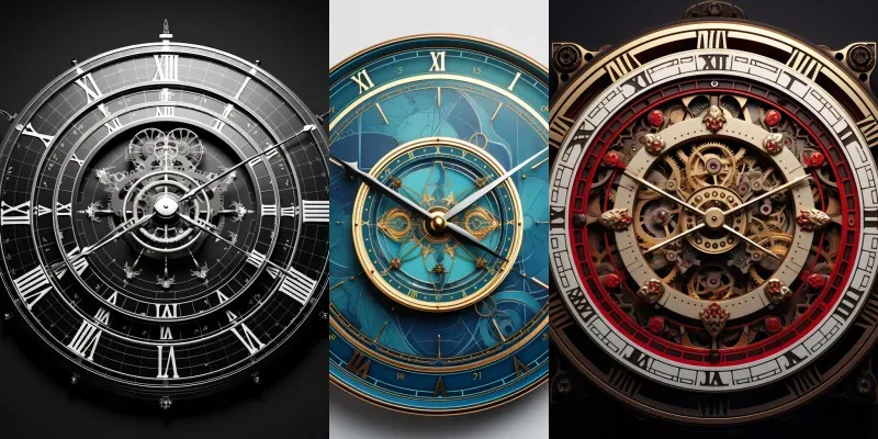 Elegant And Artistic Wall Clocks generated by undefined