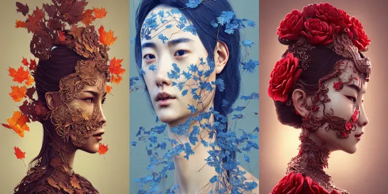Flower Avatar Illustrations generated by undefined