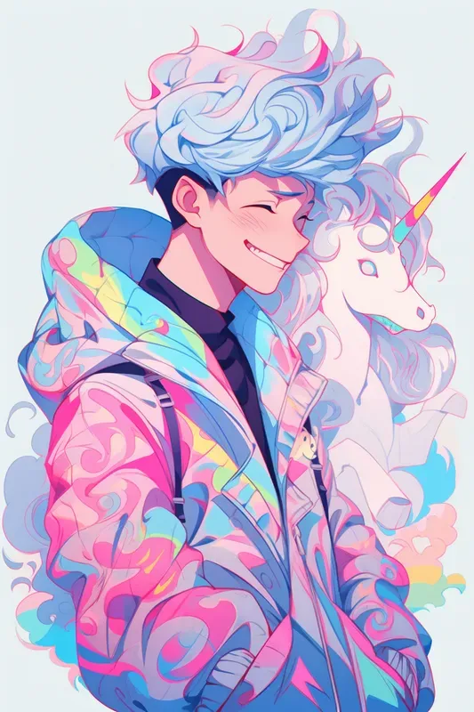 Neon Color Anime Portraits