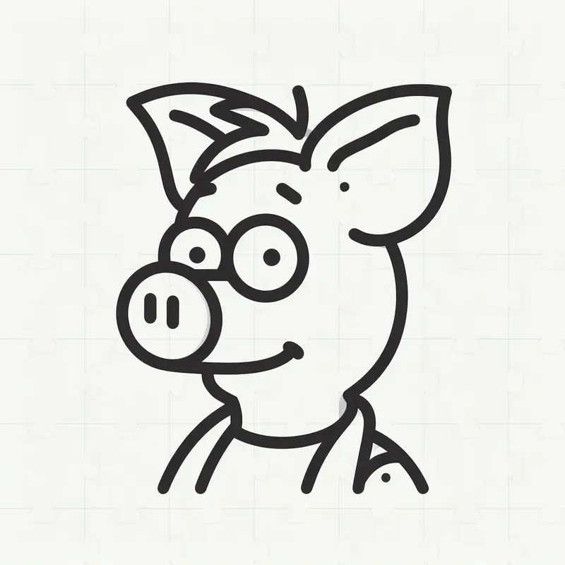 Lineal White Cartoons