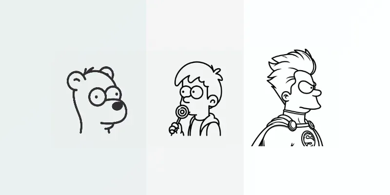 Lineal White Cartoons generated by undefined