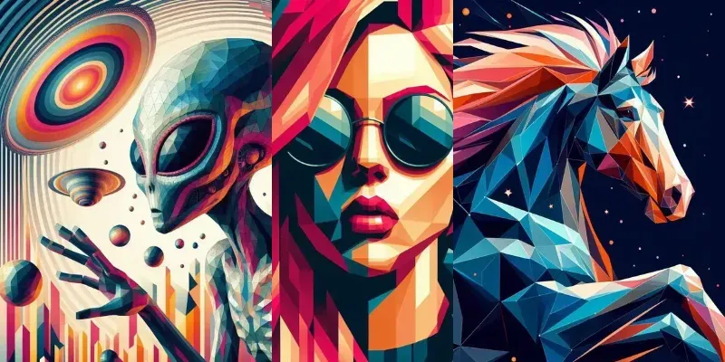 Low Poly Digital Art generated by undefined