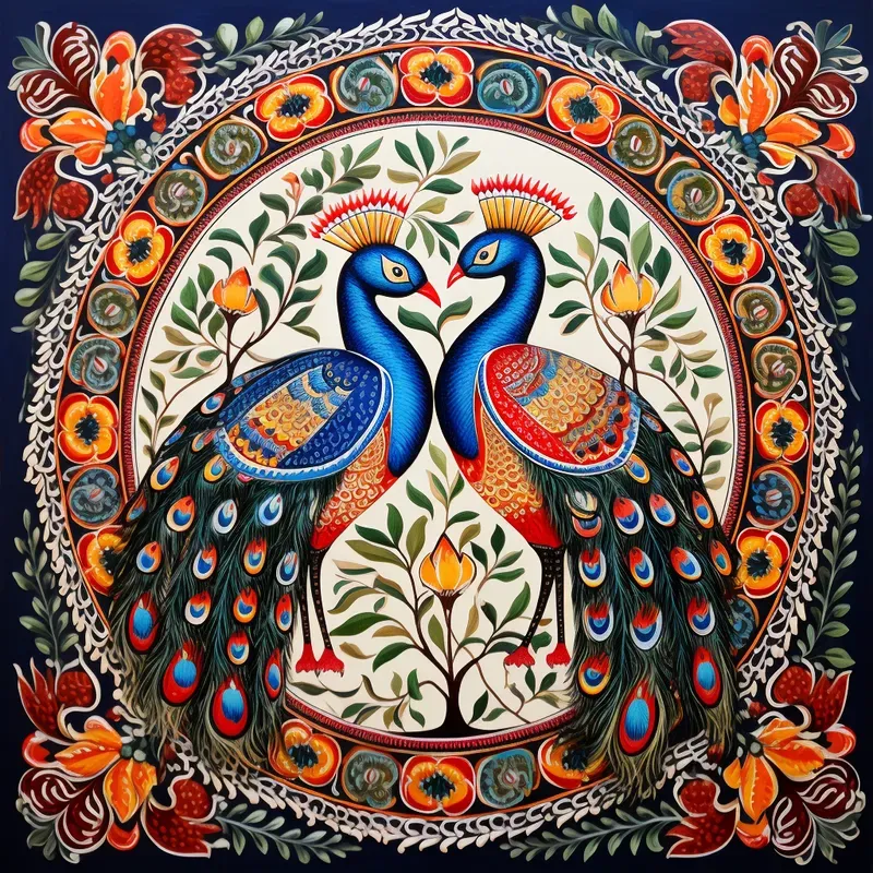 Stunning Traditional Folk Art Painting