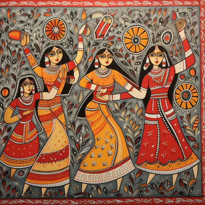 Stunning Traditional Folk Art Painting