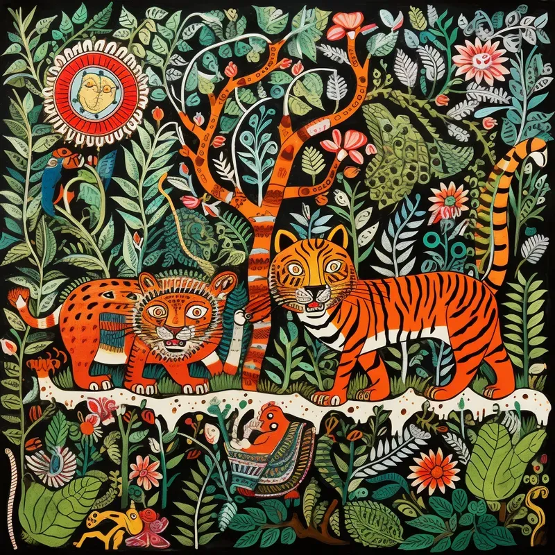 Stunning Traditional Folk Art Painting