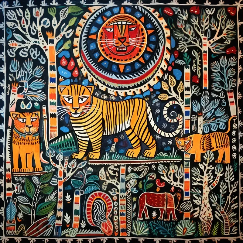 Stunning Traditional Folk Art Painting