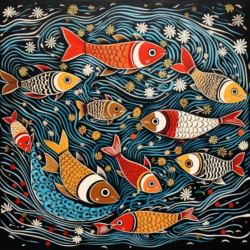 Stunning Traditional Folk Art Painting