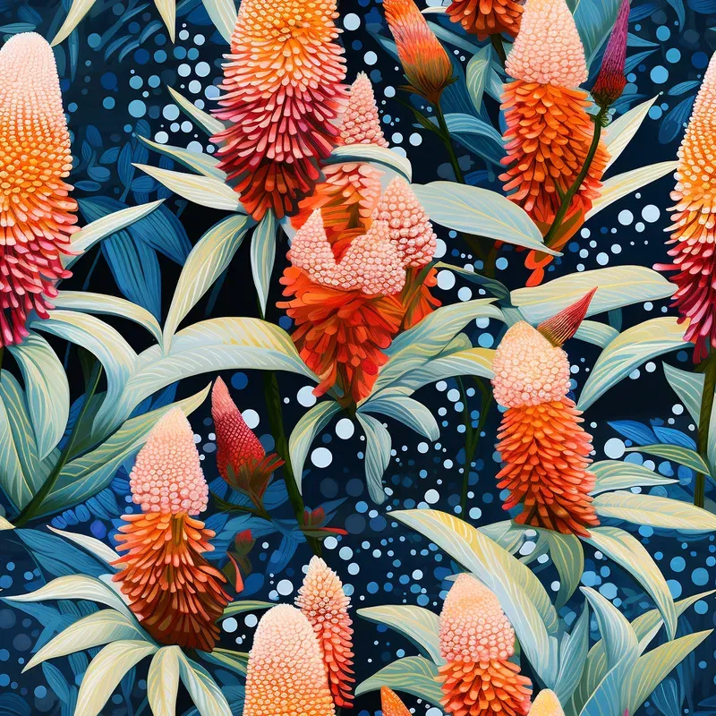 Floral Art Defined By Recursion Patterns